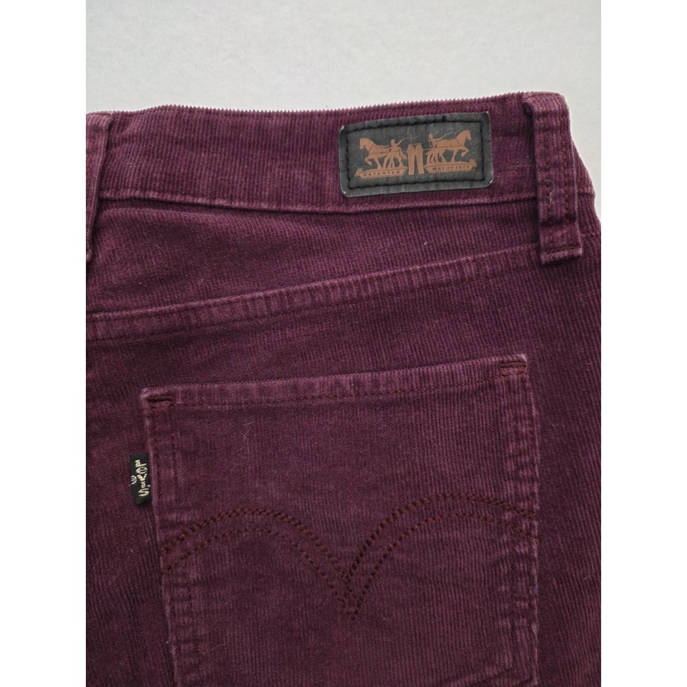 Levi's Corduroy Leggings Slim 29 Burgundy Purple Indie Boho - Picture 3 of 10